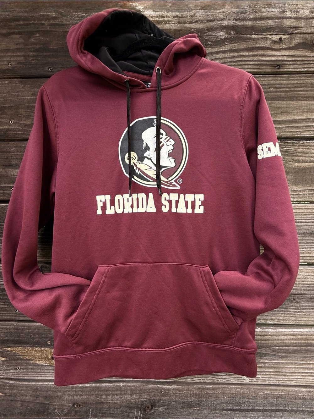 FSU Florida State Seminoles Hoodie Sweatshirt Mens Small Maroon Colosseum